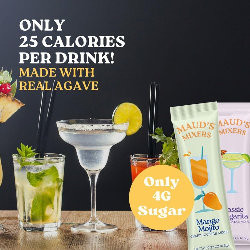 Maud's Mixers Variety Pack Cocktail Mix, 12 ct, Mocktail Non-Alcoholic Drinks - Made with Real Agave - Low Calorie, Low Sugar, Easy to Mix - Image 4